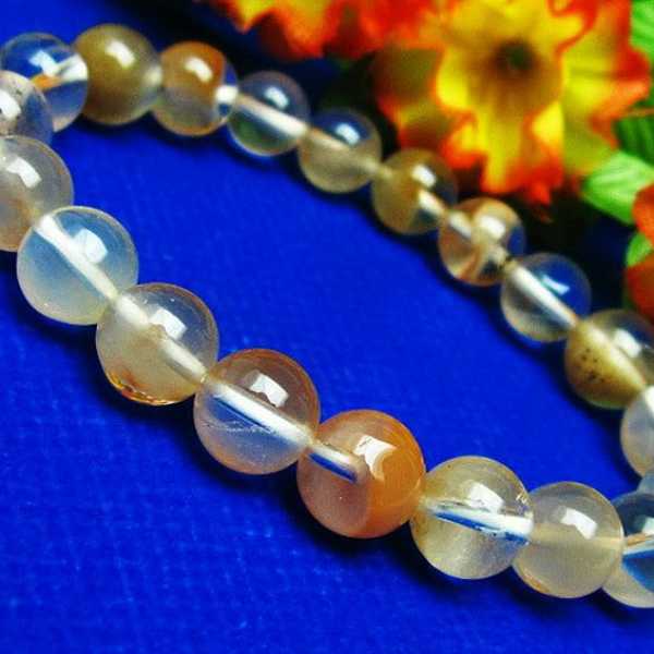 パイライト入り 水晶 ブレスレット 9mm [T669-369]