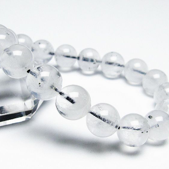 パイライト入り 水晶 ブレスレット 11mm [T669-519]