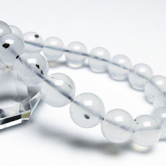 パイライト入り 水晶 ブレスレット 11mm [T669-523]