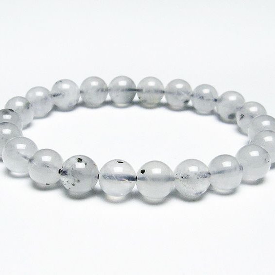 パイライト入り 水晶 ブレスレット 9mm [T669-533]