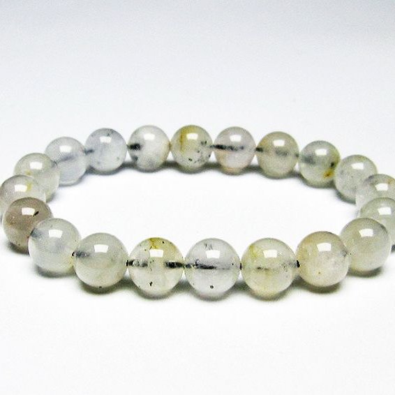 パイライト入り 水晶 ブレスレット 10mm [T669-571]