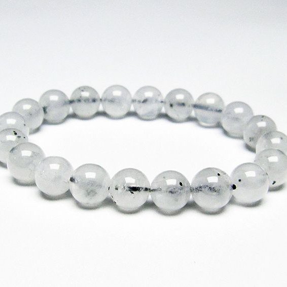 パイライト入り 水晶 ブレスレット 10mm [T669-584]