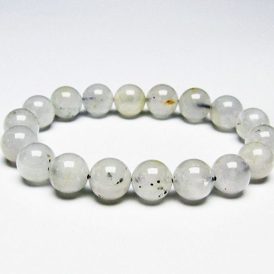 パイライト入り 水晶 ブレスレット 12mm [T669-615]