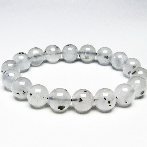 パイライト入り 水晶 ブレスレット 12mm [T669-709]