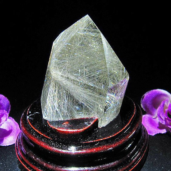 プラチナルチル入水晶 六角柱[T670-8]