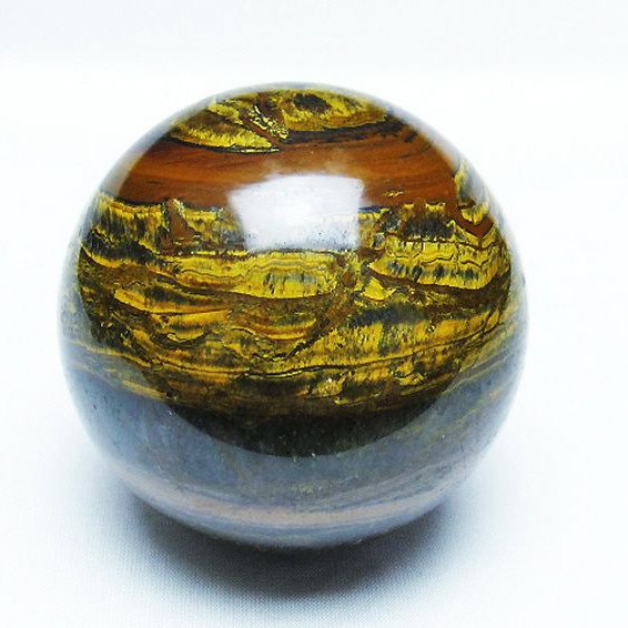 アイアンタイガーアイ 丸玉  78mm [T671-5885]