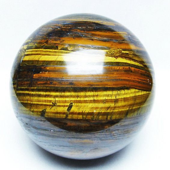 5.3Kg アイアンタイガーアイ 丸玉 154mm [T671-5996]