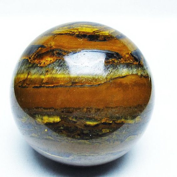 アイアンタイガーアイ 丸玉 72mm [T671-6127]