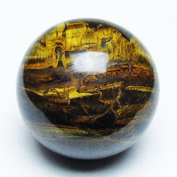 アイアンタイガーアイ 丸玉 53mm [T671-6308]