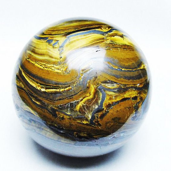 1.1Kg アイアンタイガーアイ 丸玉 89mm [T671-6343]