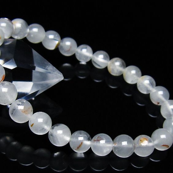 ガーデン水晶ファントム ブレスレット 7mm [T676-1893]