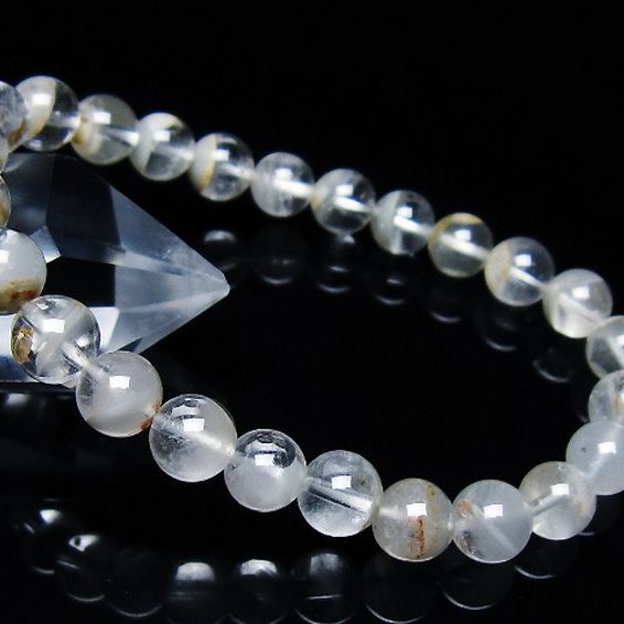 ガーデン水晶ファントム ブレスレット 7mm [t676-1894]