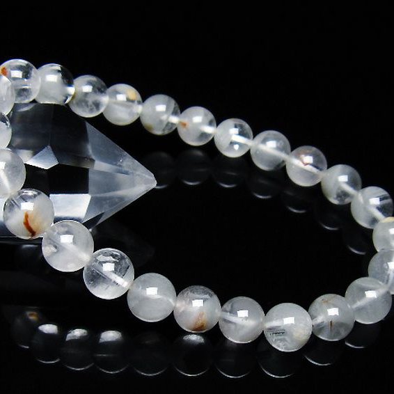 ガーデン水晶ファントム ブレスレット 7mm [T676-1895]