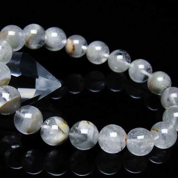 ガーデン水晶ファントム ブレスレット 11mm [T676-1937]