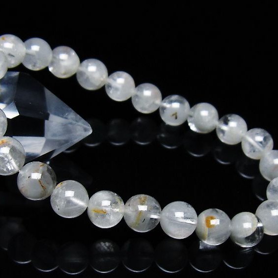 ガーデン水晶ファントム ブレスレット 8mm [T676-1945]