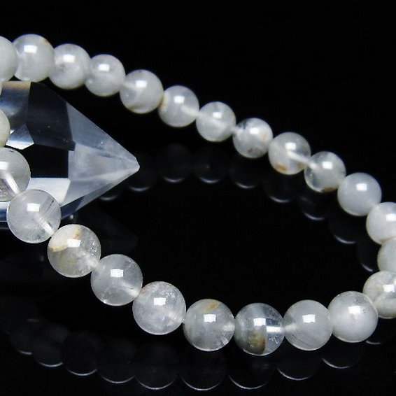 ガーデン水晶ファントム ブレスレット 7mm [T676-1955]