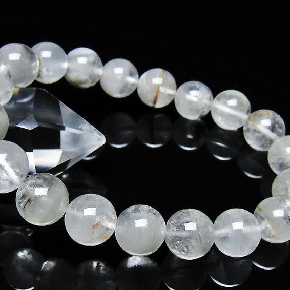 ガーデン水晶ファントム ブレスレット 11mm [t676-2180]