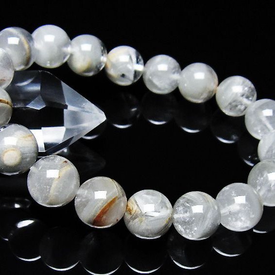 ガーデン水晶ファントム ブレスレット 12mm [t676-2220]