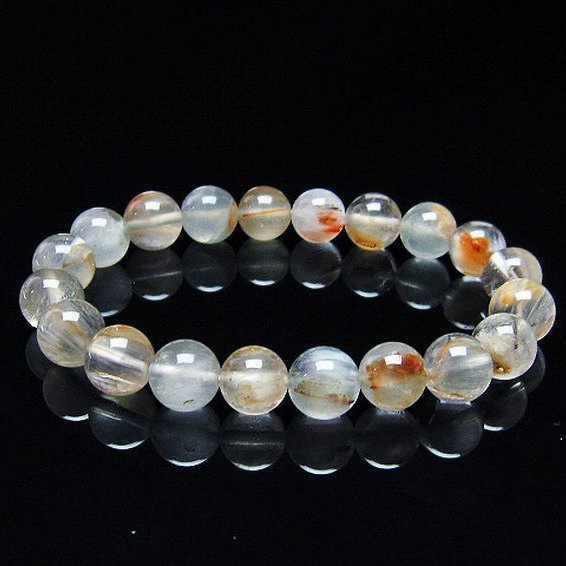 キャッツアイプラチナルチルクォーツ ブレスレット  9mm [T684-3138]