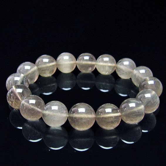 キャッツアイプラチナルチルクォーツ ブレスレット  13mm [T684-3153]