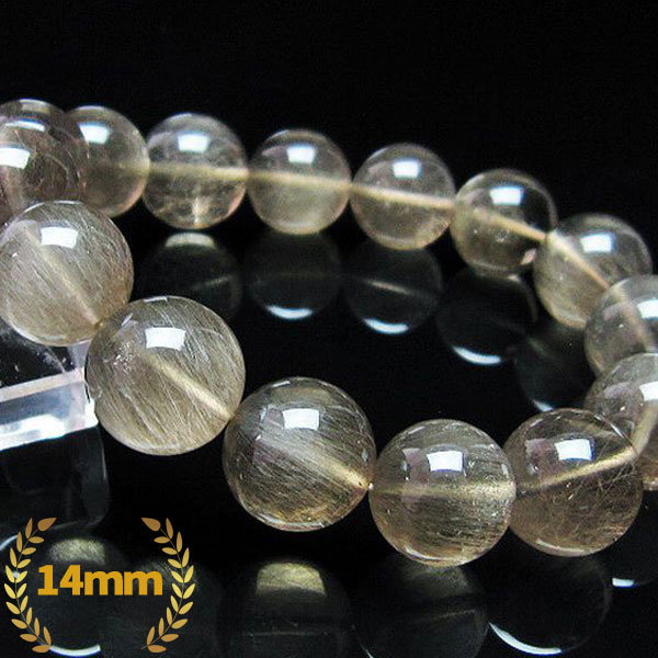 キャッツアイプラチナルチル ブレスレット 14mm [T684-3163]