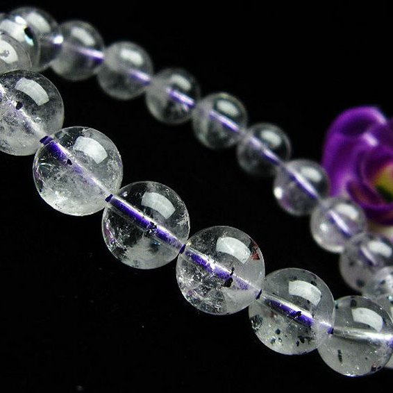 ブ ルーストロベリークォーツ水晶 ブレスレット 10mm [T687-182]