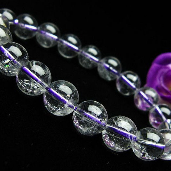 ブ ルーストロベリークォーツ水晶 ブレスレット 10mm [T687-201]