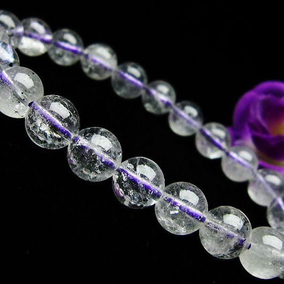 ブルー ストロベリークォーツ水晶 ブレスレット 8mm [T687-477]