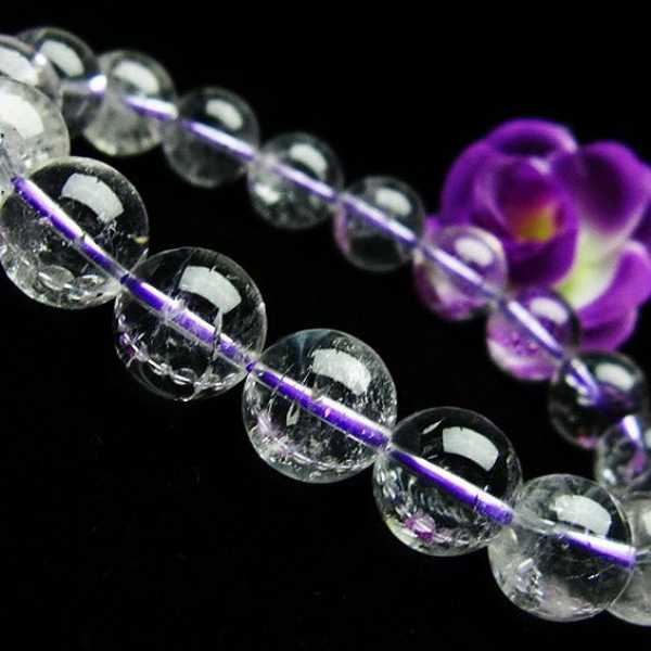 ブ ルーストロベリークォーツ水晶 ブレスレット 12mm [T687-511]