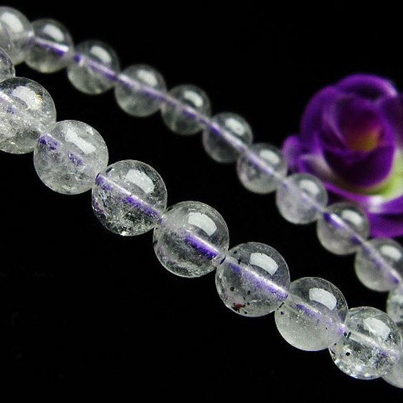 ブルー ストロベリークォーツ水晶 ブレスレット 9mm [T687-518]