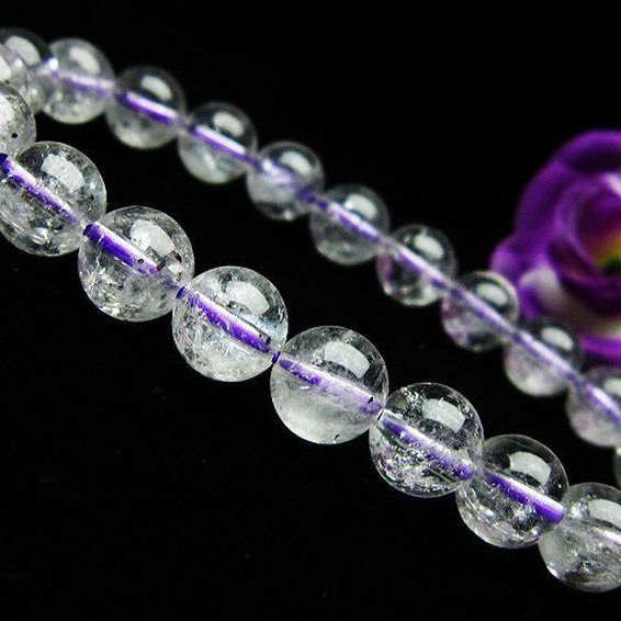 ブルー ストロベリークォーツ水晶 ブレスレット  9mm [T687-561]