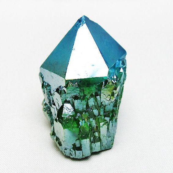 オーラ水晶 オーラクリスタル カテドラルライブラリー  原石 (グリーン)[T693-5288]