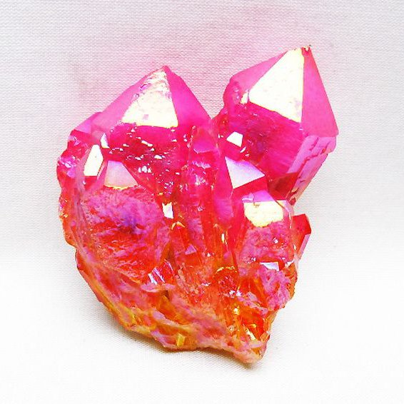 オーラ水晶 オーラクリスタル クラスター (ローズ) [t693-5587]