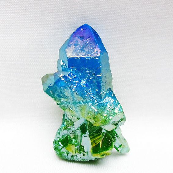 オーラ水晶 オーラクリスタル カテドラルライブラリー 原石 (グリーン) [t693-5779]