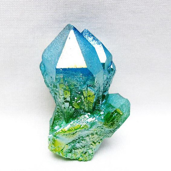 オーラ水晶 オーラクリスタル カテドラルライブラリー 原石 (グリーン) [t693-5785]