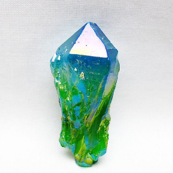 オーラ水晶 オーラクリスタル カテドラルライブラリー 原石 (グリーン) [t693-5790]