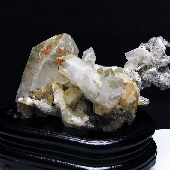 レムリアンシード 水晶クラスター 雲母入り [T704-1078]