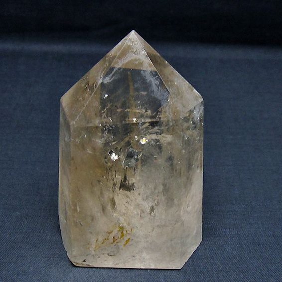 虹入り ライトニング水晶ガーデン水晶 六角柱[T705-7602]