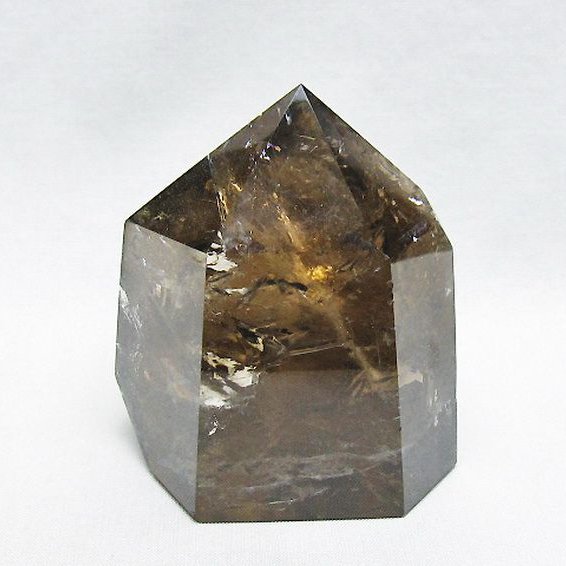 虹入り ライトニング水晶ガーデン水晶 六角柱[T705-7655]