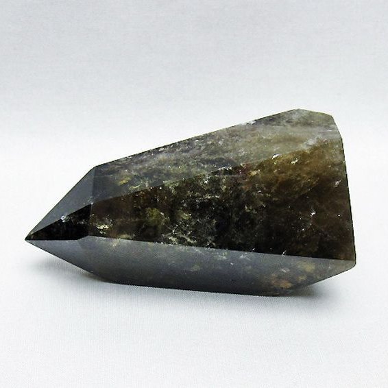 虹入り ライトニング水晶ガーデン水晶 六角柱[T705-7711]