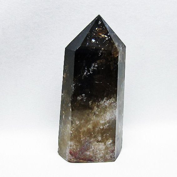 虹入り ライトニング水晶ガーデン水晶 六角柱[T705-7735]