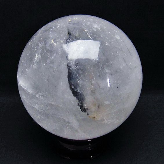 2.2Kg グリーンファントム水晶 丸玉 117mm [T718-2556]