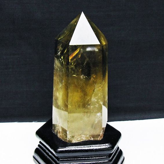 シトリン水晶 六角柱 [t719-4974]