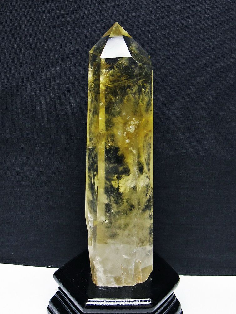 シトリン水晶 六角柱 [t719-4982]