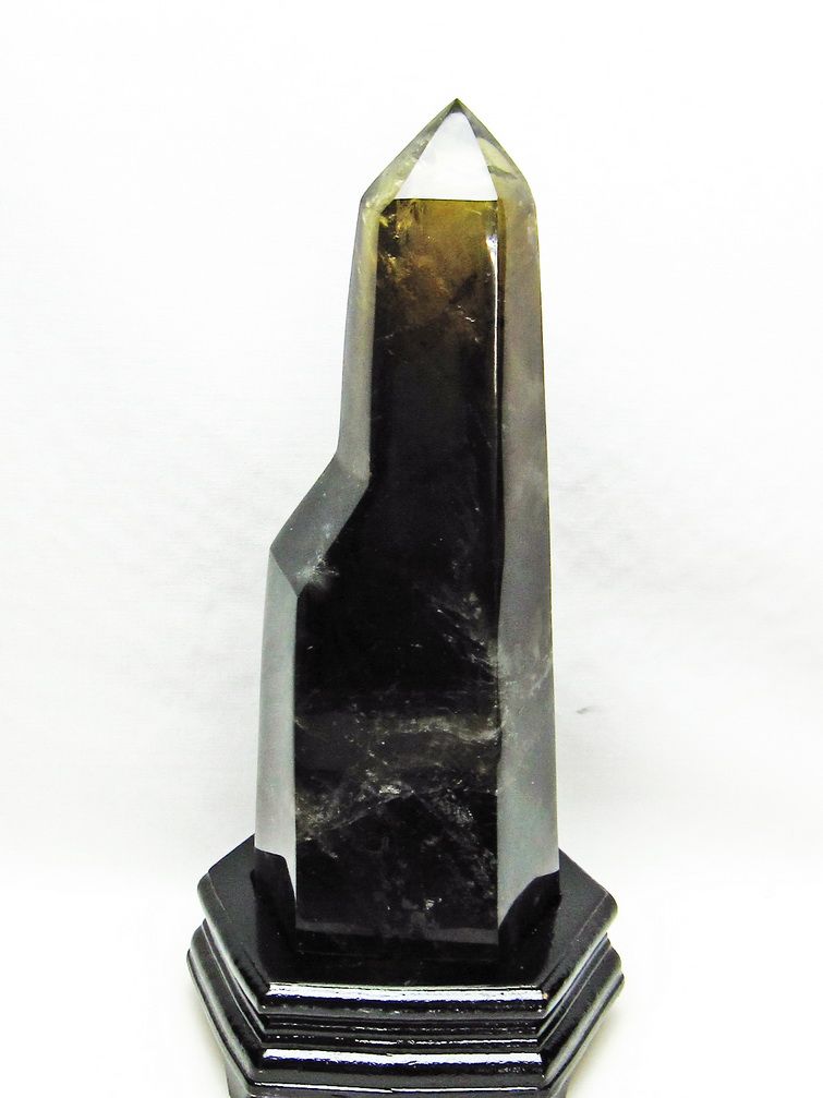 2.7Kg 虹入り シトリン水晶 六角柱[T719-5061]