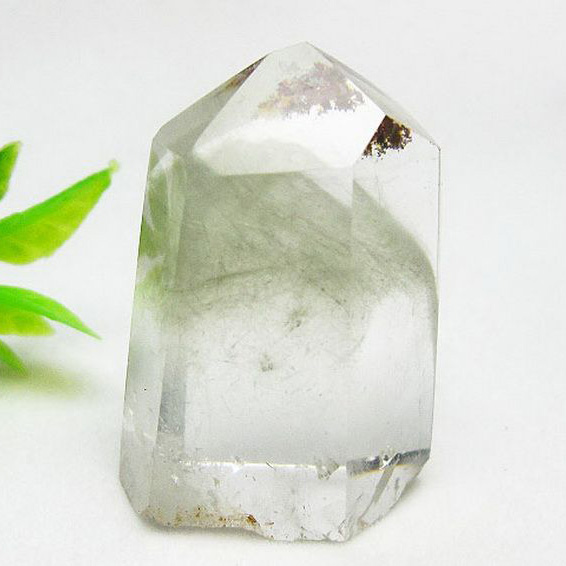 緑ルチルファントム水晶 六角柱[T720-175]