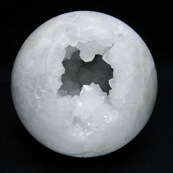 1.5Kg モロッコ産 水晶 笑口 丸玉 115mm [T722-1011]