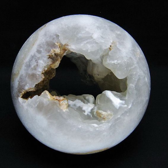 1.3Kg モロッコ産 水晶 笑口 丸玉 115mm [T722-1019]