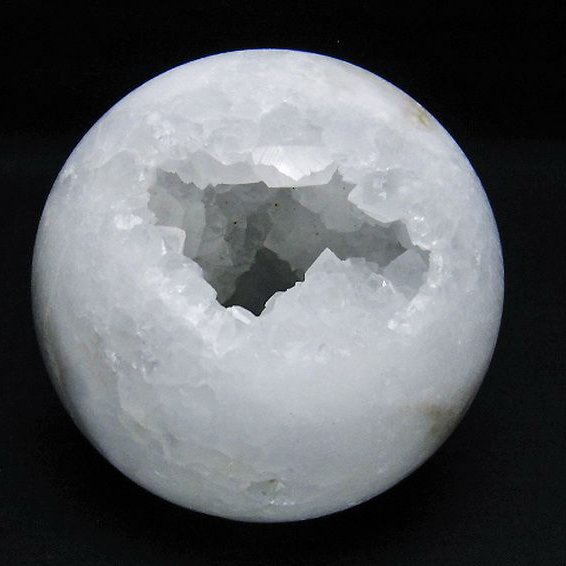 モロッコ産 水晶 笑口 丸玉 87mm [T722-975]