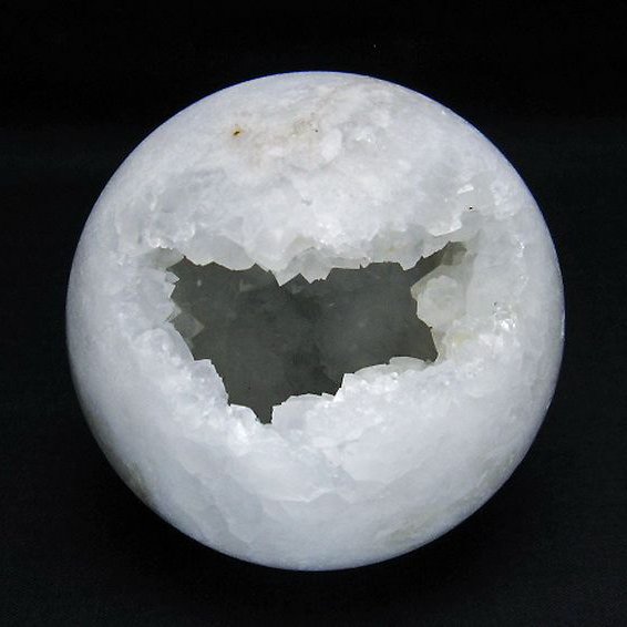 モロッコ産 水晶 笑口 丸玉 81mm [T722-984]